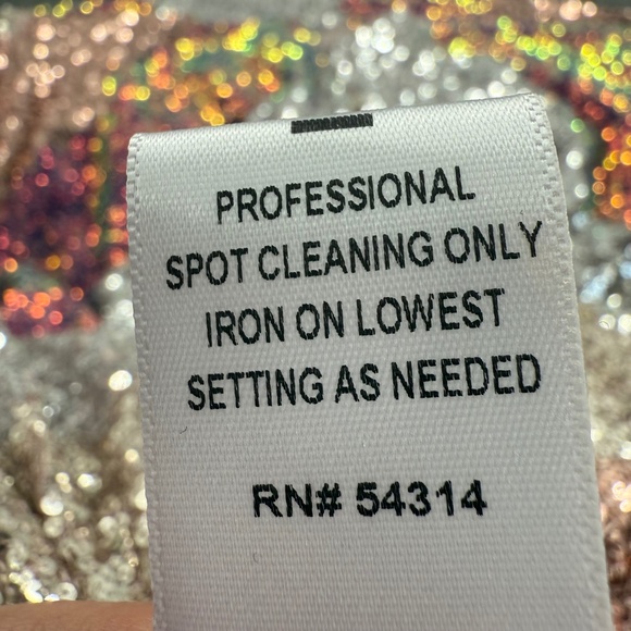 B. Darlin Sequin Dress Party, Club, Cocktail Event Large Lined Strappy Open Back - Picture 6 of 13